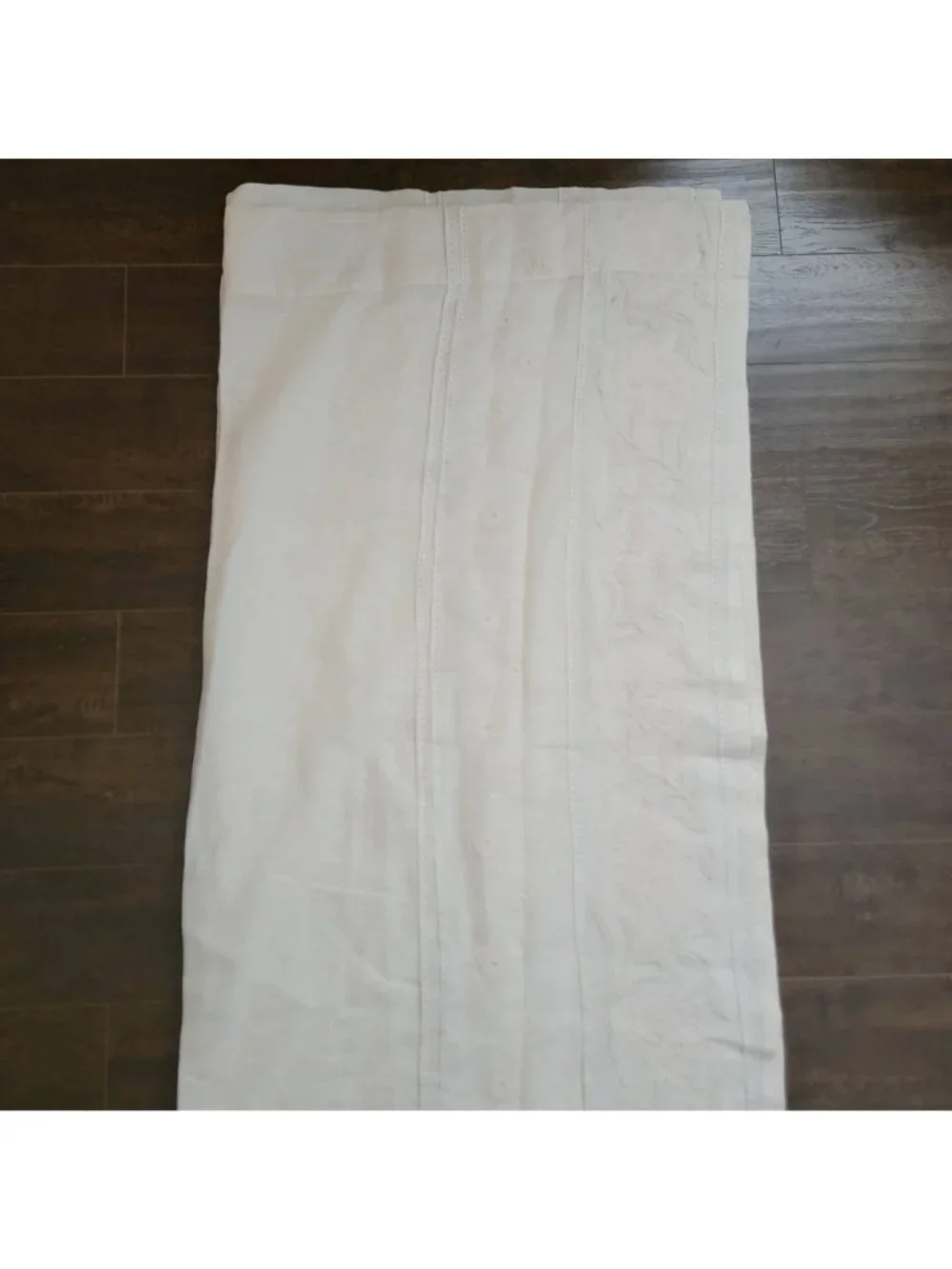 NEW Anthropologie Manette Embroidered Cotton Linen Curtain Boho Chic 50 x 96 in